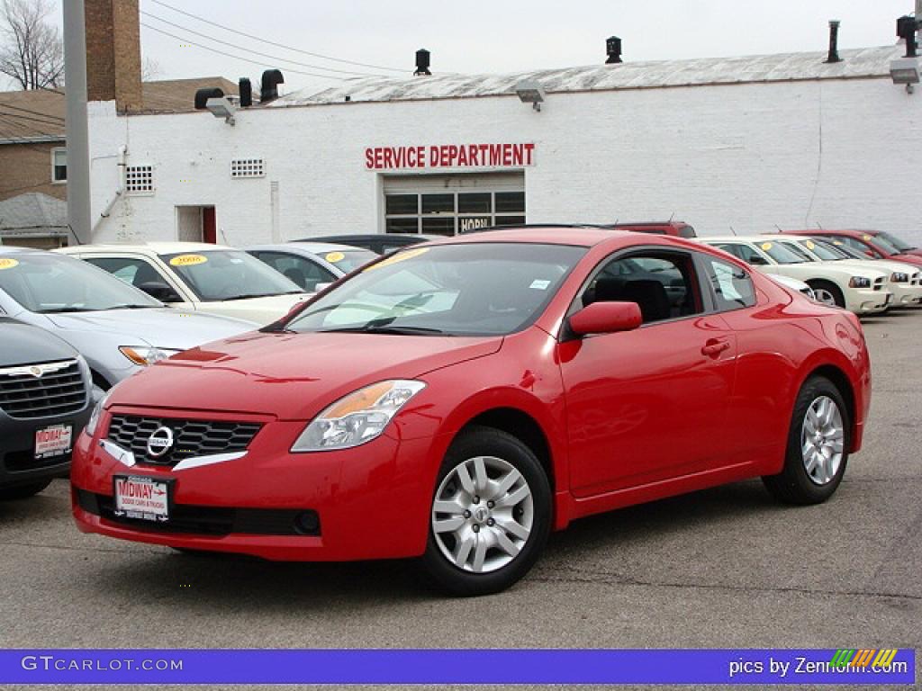 2009 Altima 2.5 S Coupe - Code Red Metallic / Charcoal photo #1