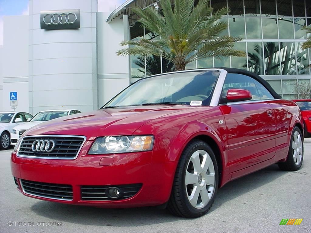 2006 A4 1.8T Cabriolet - Amulet Red / Beige photo #1