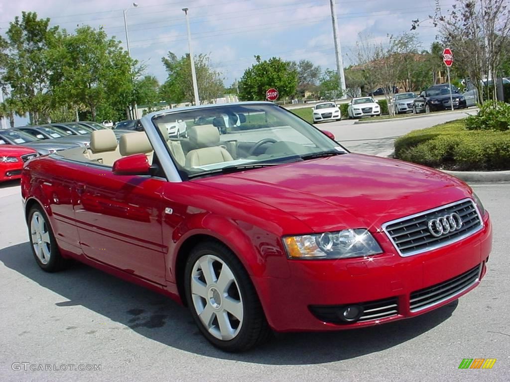2006 A4 1.8T Cabriolet - Amulet Red / Beige photo #7