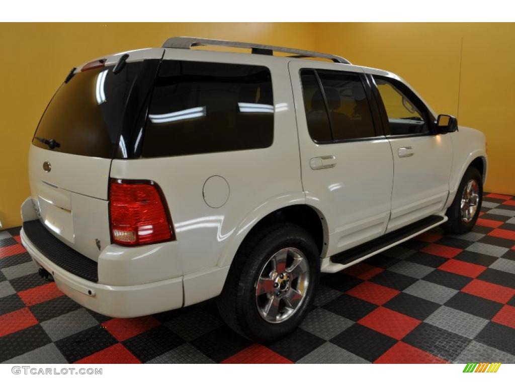 2003 Explorer Limited 4x4 - Ceramic White Tri Coat / Medium Parchment Beige photo #6