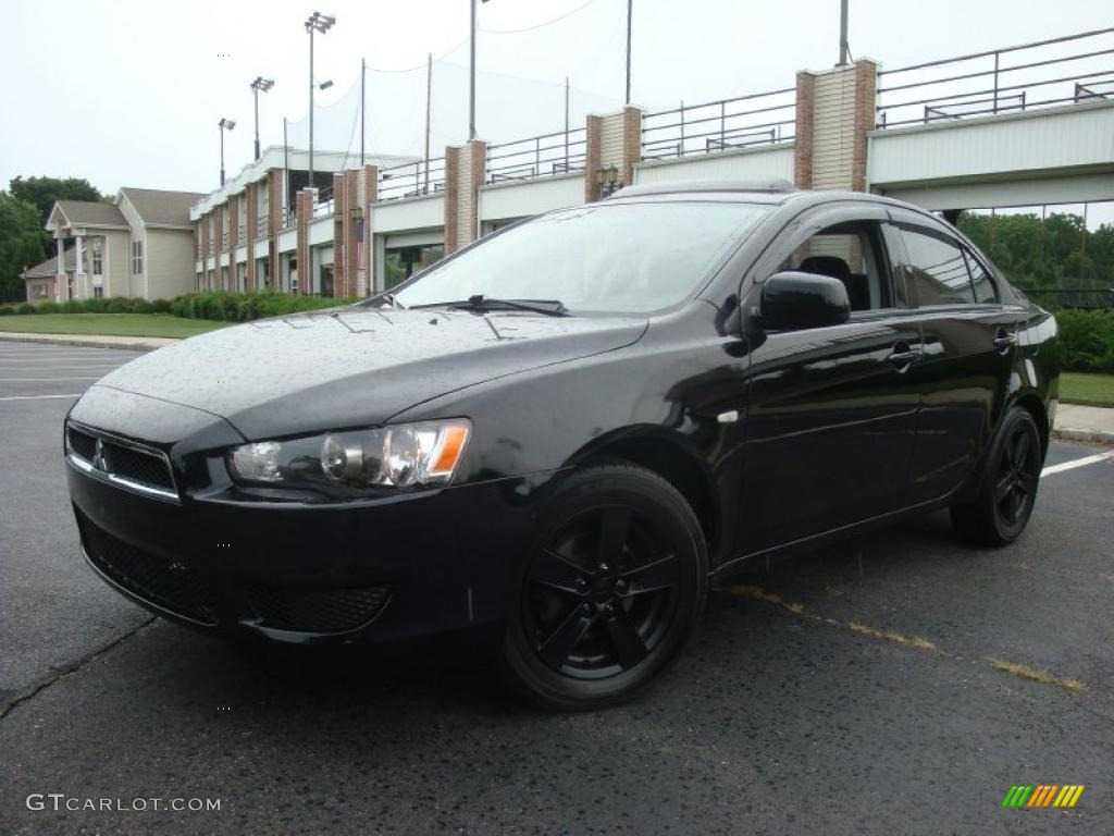 2008 Lancer ES - Tarmac Black Pearl / Black photo #1