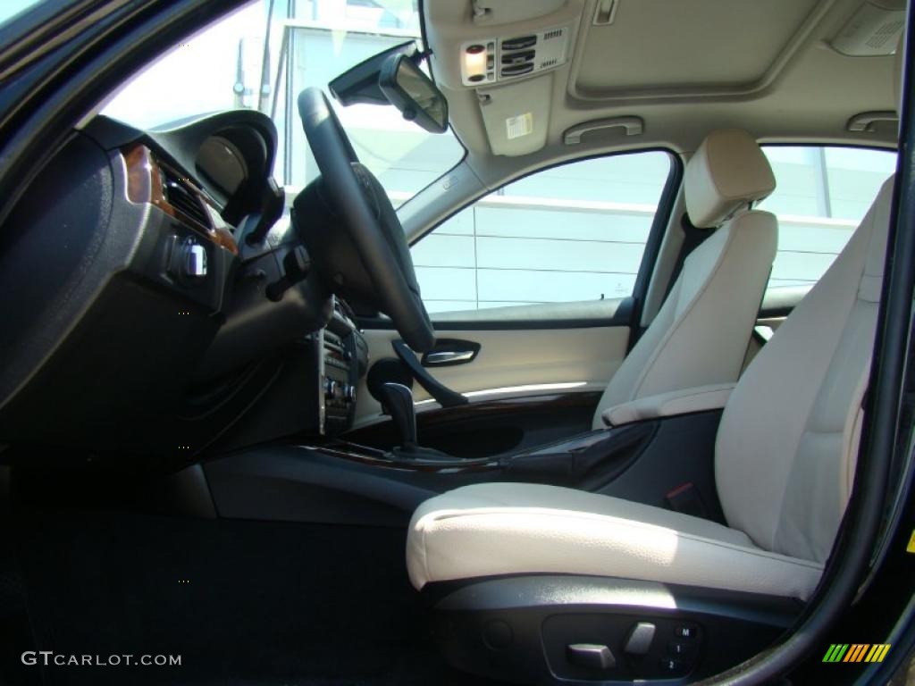 2010 3 Series 328i xDrive Sedan - Jet Black / Oyster/Black Dakota Leather photo #9