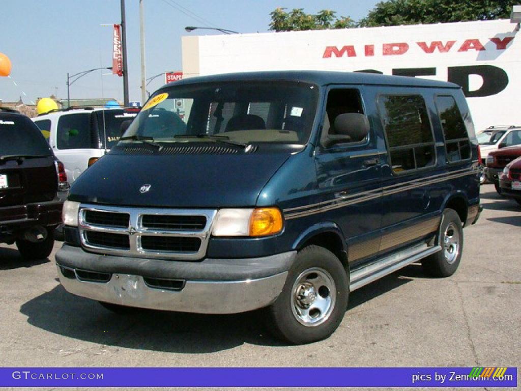 1999 Ram Van 1500 Passenger Conversion - Dark Spruce Metallic / Camel/Tan photo #1