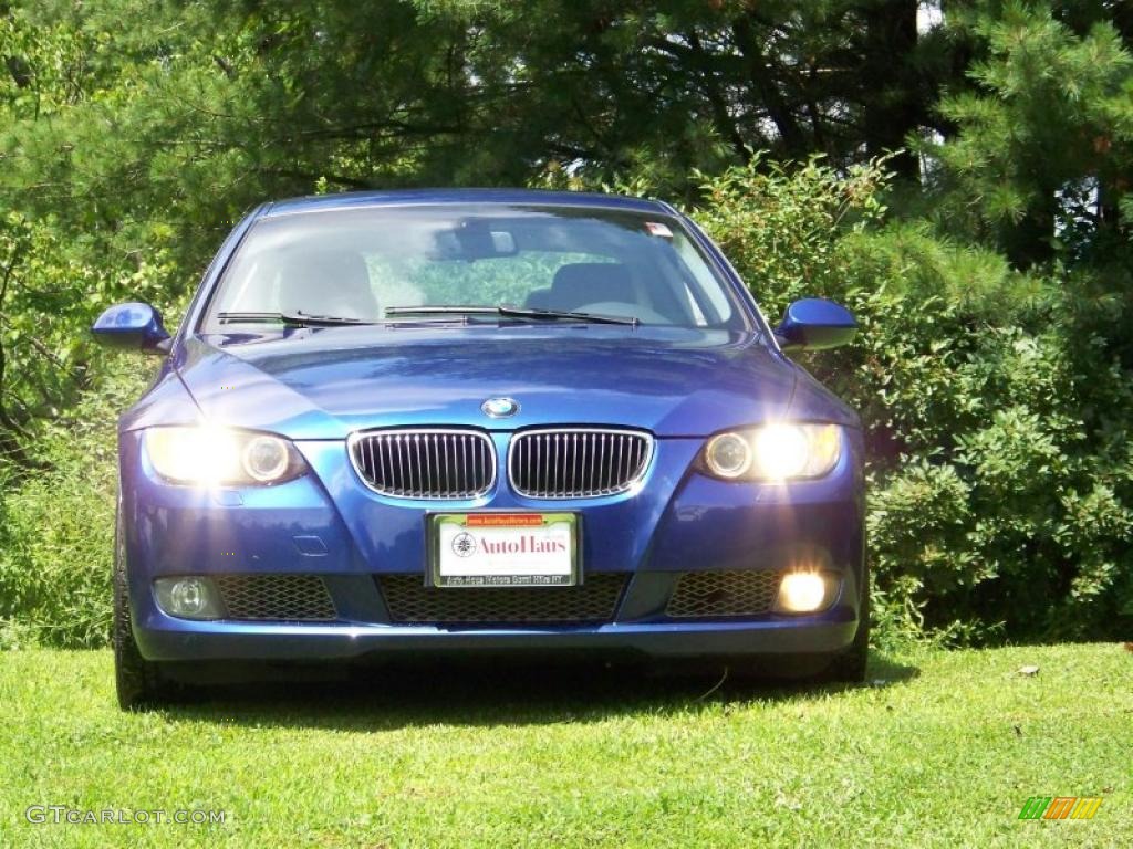 2007 3 Series 335i Coupe - Montego Blue Metallic / Grey photo #2