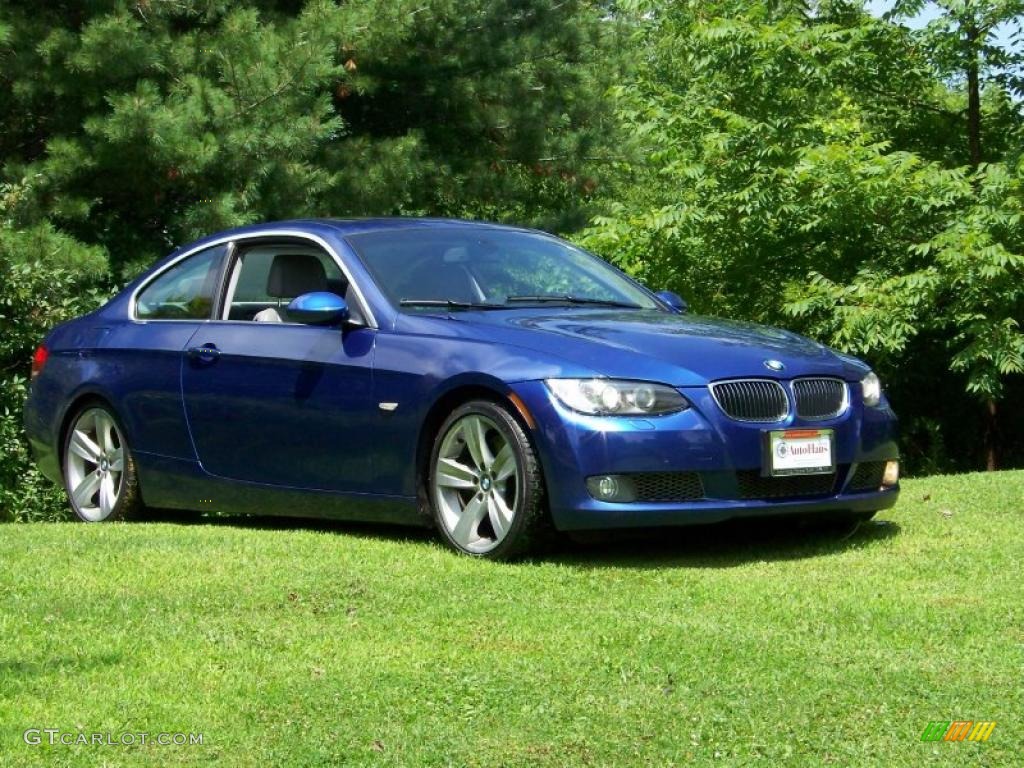 2007 3 Series 335i Coupe - Montego Blue Metallic / Grey photo #3