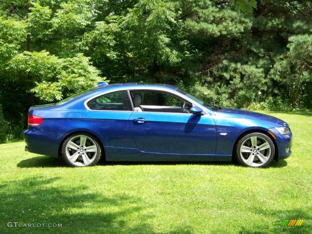 2007 3 Series 335i Coupe - Montego Blue Metallic / Grey photo #4