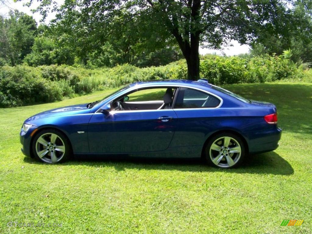 2007 3 Series 335i Coupe - Montego Blue Metallic / Grey photo #8