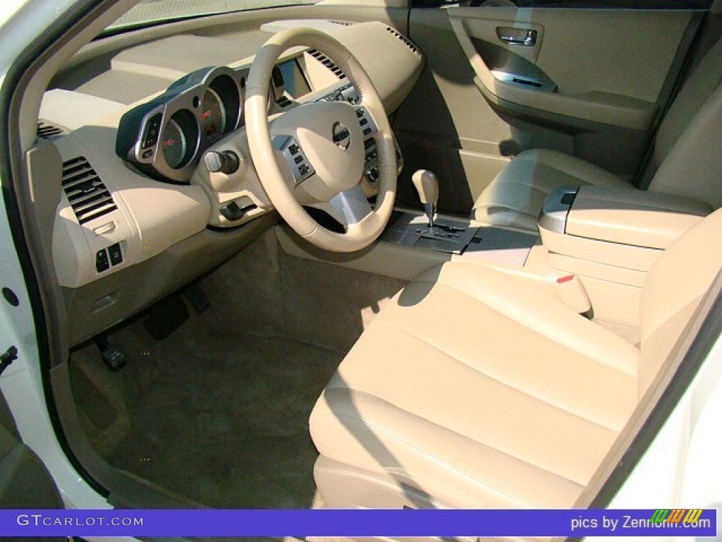 2006 Murano SL AWD - Pearl White / Cafe Latte photo #6