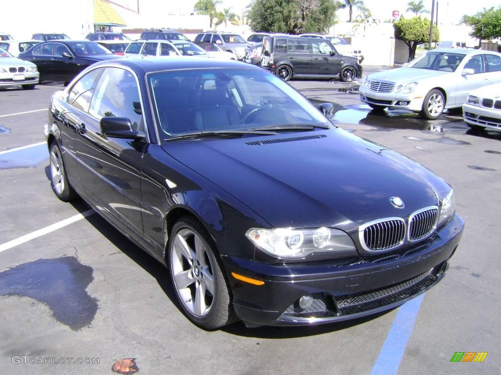 2004 3 Series 325i Coupe - Jet Black / Black photo #2