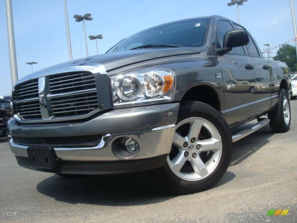 2008 Ram 1500 SLT Quad Cab - Mineral Gray Metallic / Medium Slate Gray photo #1