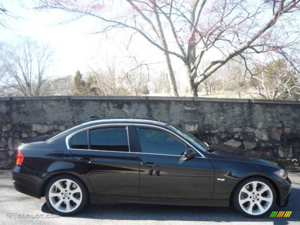 2006 3 Series 330i Sedan - Black Sapphire Metallic / Terra/Black Dakota Leather photo #2