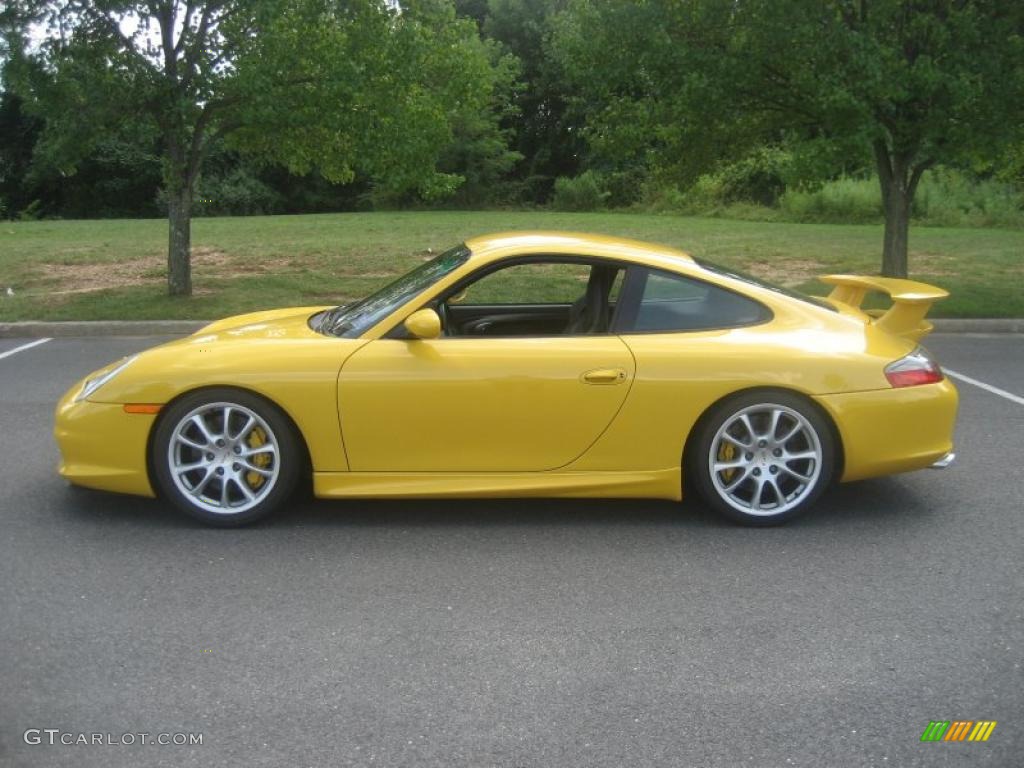 2004 911 GT3 - Speed Yellow / Black photo #1