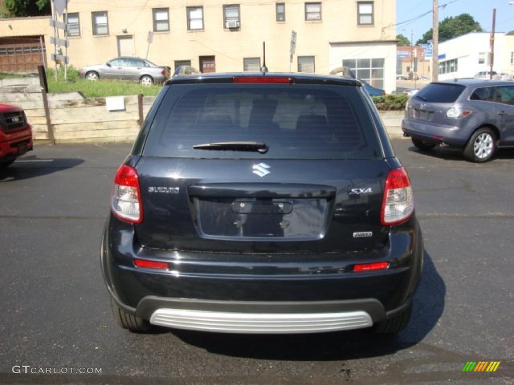 2008 SX4 Crossover AWD - Black Pearl Metallic / Black photo #4
