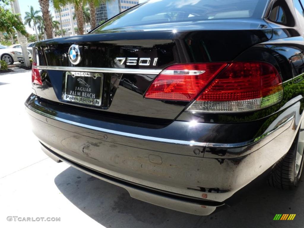 2008 7 Series 750i Sedan - Jet Black / Black photo #9