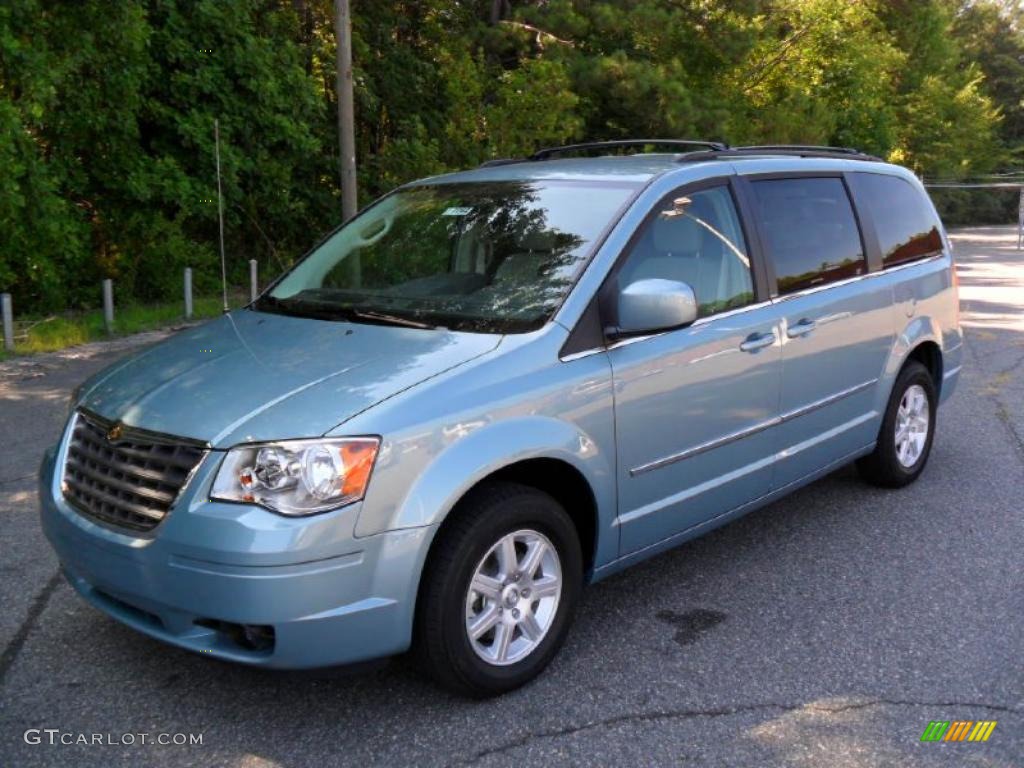 2010 Town & Country Touring - Clearwater Blue Pearl / Dark Slate Gray/Light Shale photo #1