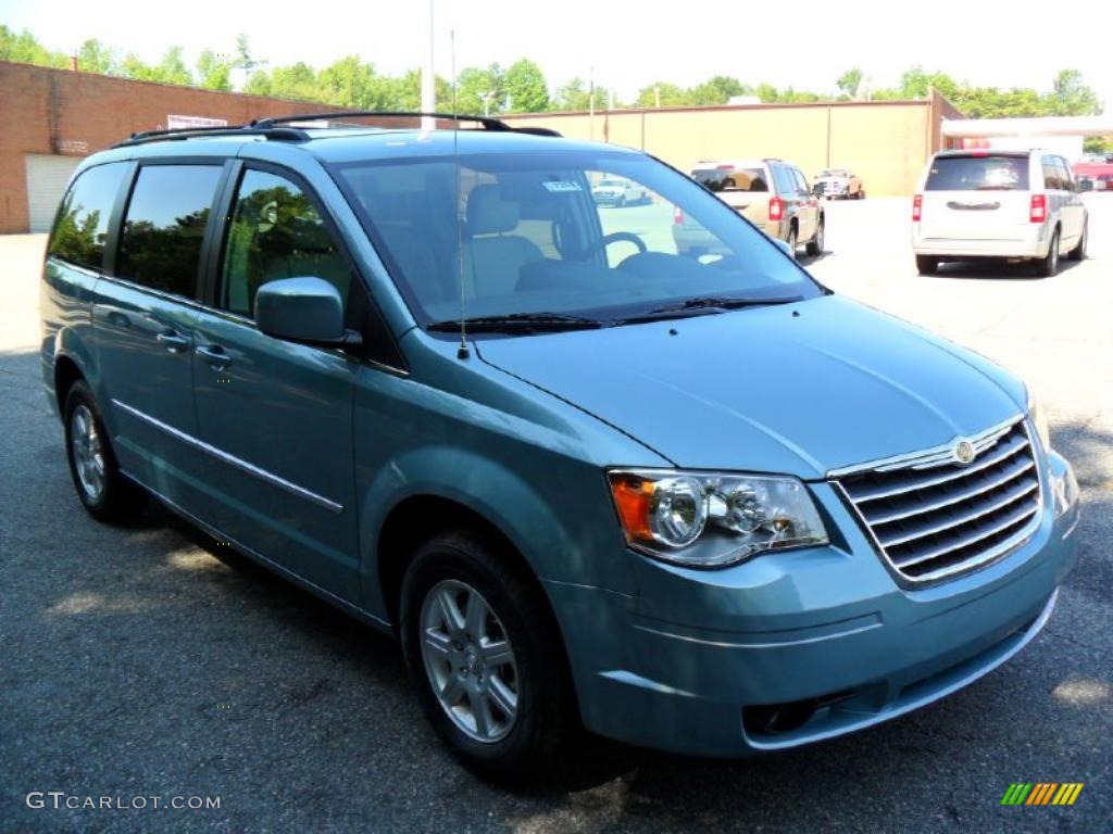 2010 Town & Country Touring - Clearwater Blue Pearl / Dark Slate Gray/Light Shale photo #5
