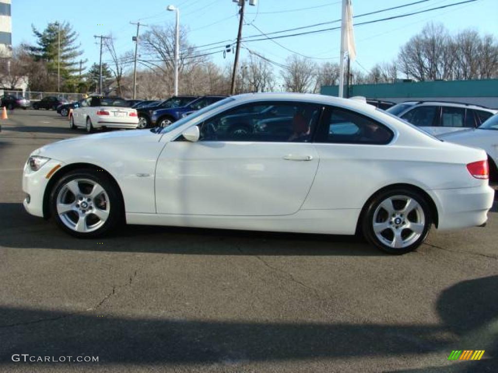 2007 3 Series 328xi Coupe - Alpine White / Coral Red/Black photo #5