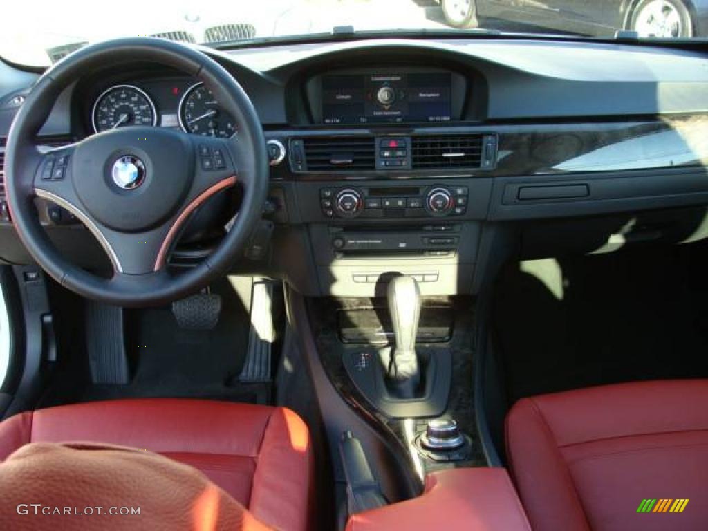 2007 3 Series 328xi Coupe - Alpine White / Coral Red/Black photo #12