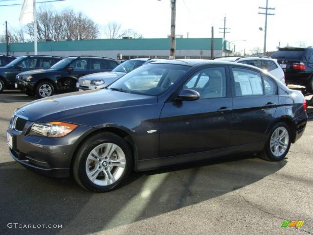 2008 3 Series 328xi Sedan - Sparkling Graphite Metallic / Black photo #4