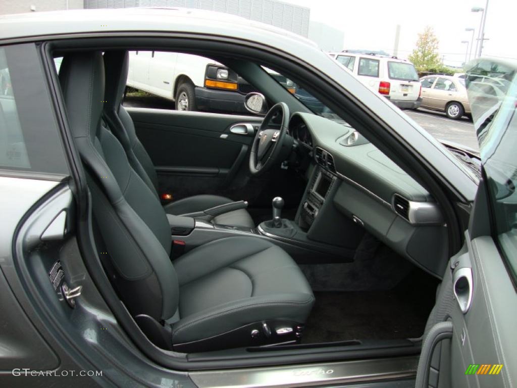 2007 911 Turbo Coupe - Meteor Grey Metallic / Black photo #18