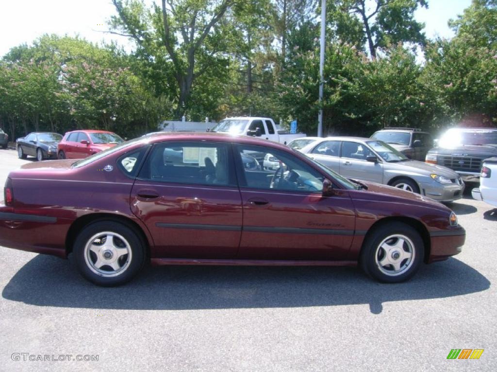 2002 Impala LS - Dark Carmine Red Metallic / Medium Gray photo #6