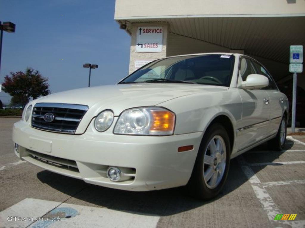 2004 Optima EX - Pearl White / Gray photo #7