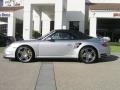 2008 Arctic Silver Metallic Porsche 911 Turbo Cabriolet  photo #3