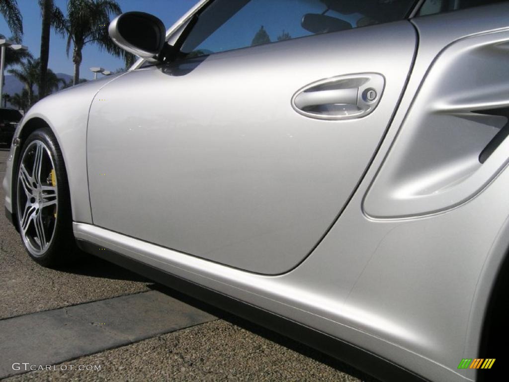 2008 911 Turbo Cabriolet - Arctic Silver Metallic / Black photo #12