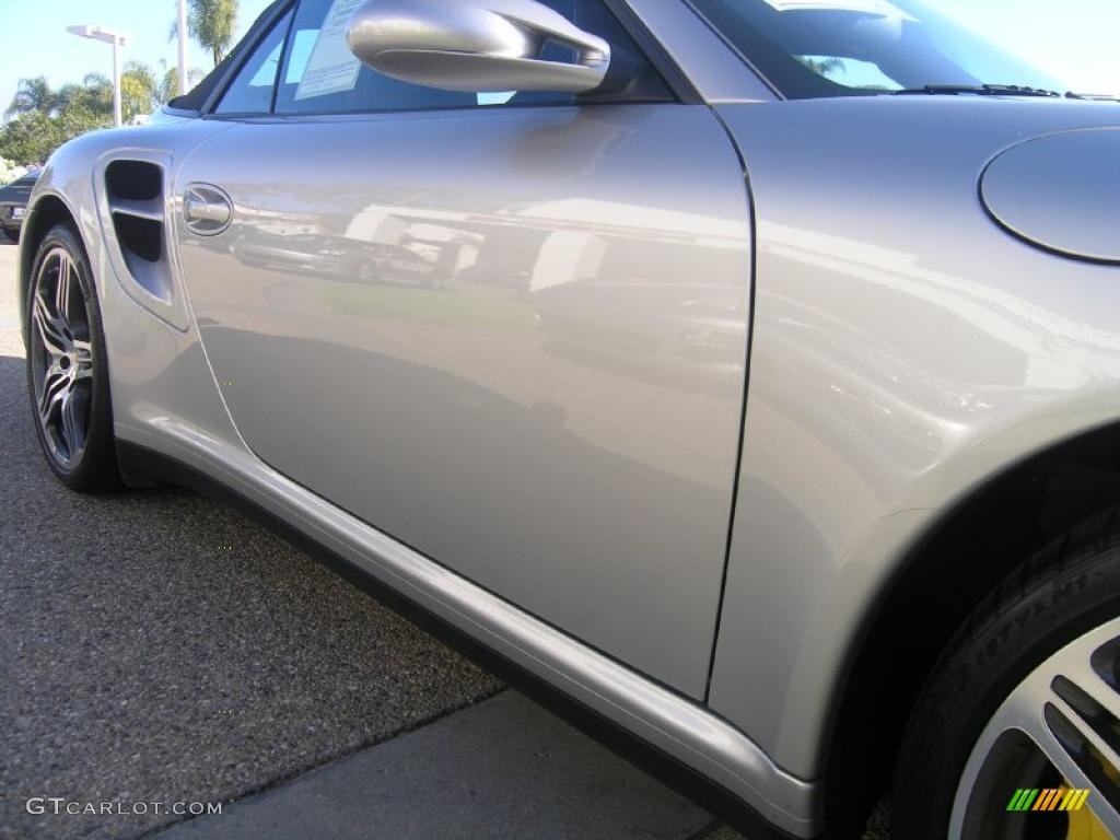2008 911 Turbo Cabriolet - Arctic Silver Metallic / Black photo #17