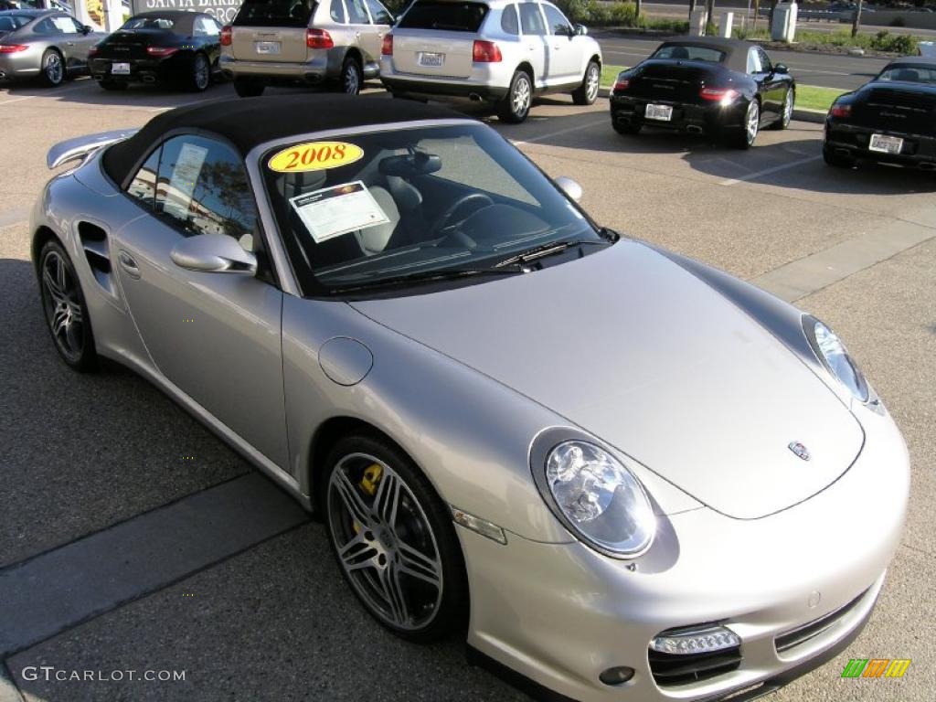 2008 911 Turbo Cabriolet - Arctic Silver Metallic / Black photo #19