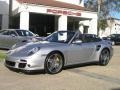 2008 Arctic Silver Metallic Porsche 911 Turbo Cabriolet  photo #32