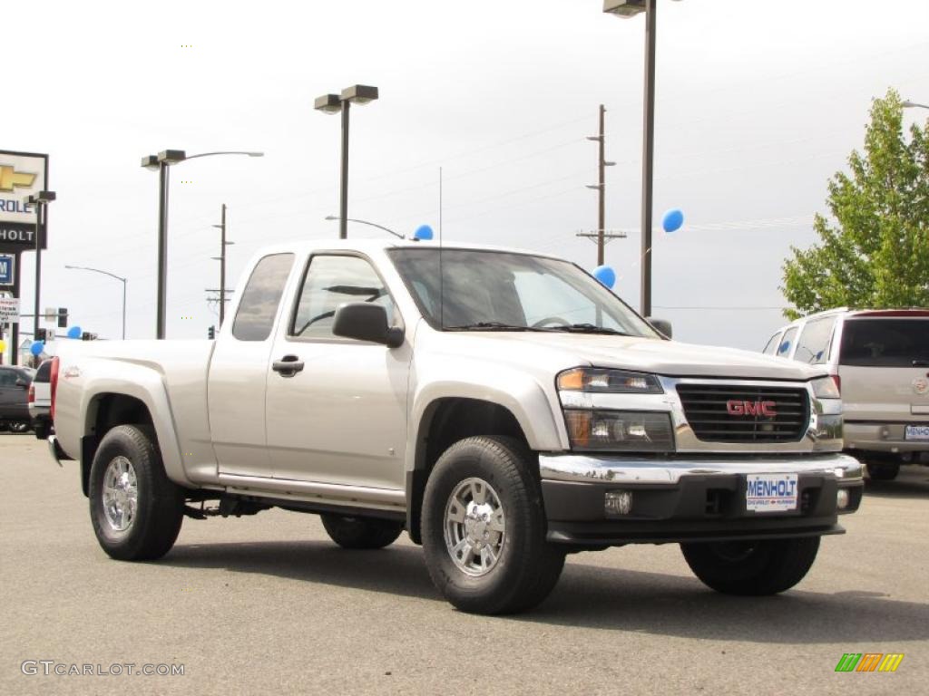 2007 Canyon SLE Extended Cab 4x4 - Silver Birch Metallic / Dark Pewter photo #2