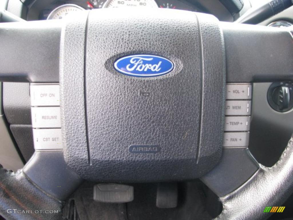 2005 F150 Lariat SuperCab 4x4 - Dark Toreador Red Metallic / Black photo #7