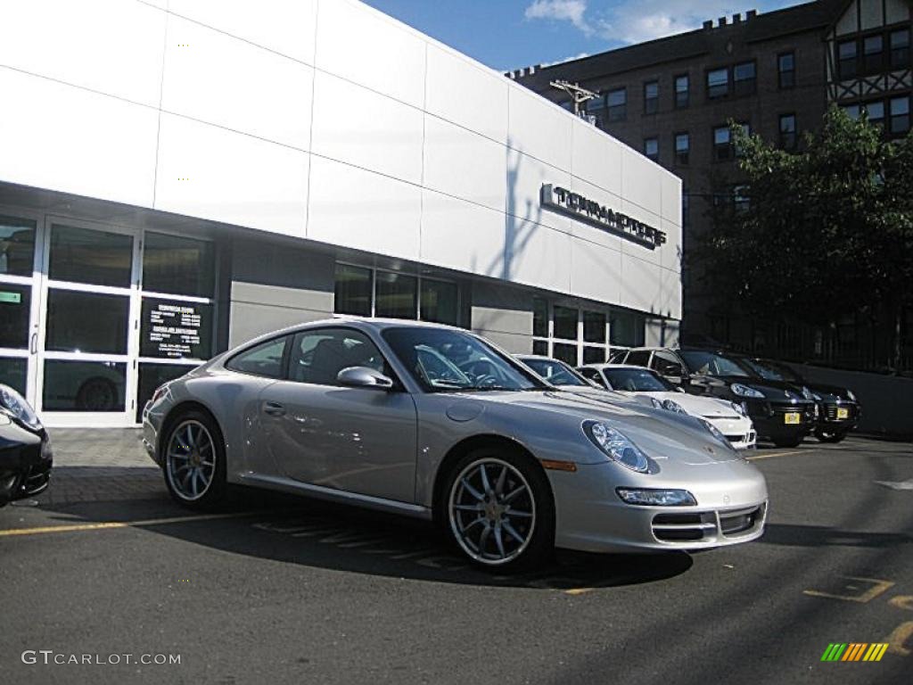 2008 911 Carrera 4 Coupe - Arctic Silver Metallic / Black photo #2