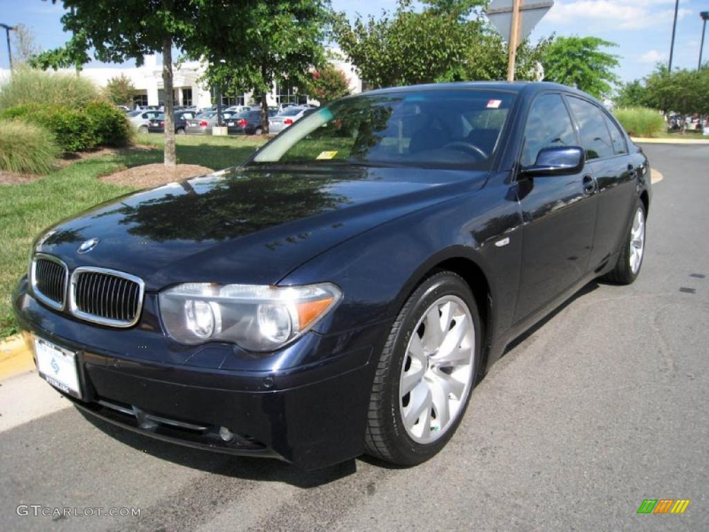 2003 7 Series 745Li Sedan - Orient Blue Metallic / Black/Black photo #2