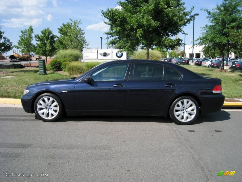 2003 7 Series 745Li Sedan - Orient Blue Metallic / Black/Black photo #3