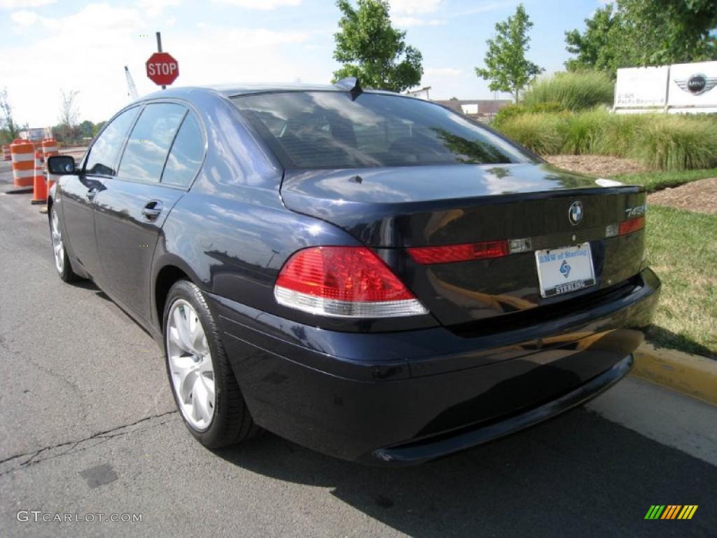 2003 7 Series 745Li Sedan - Orient Blue Metallic / Black/Black photo #4