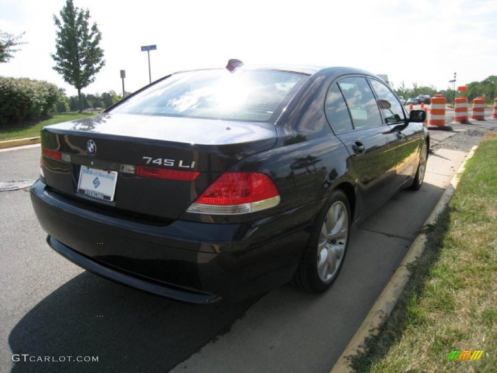 2003 7 Series 745Li Sedan - Orient Blue Metallic / Black/Black photo #6