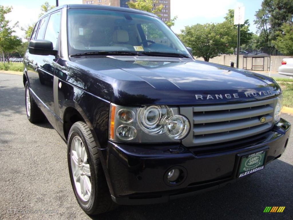 2008 Range Rover V8 HSE - Buckingham Blue Metallic / Parchment photo #7