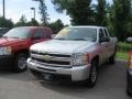 2010 Sheer Silver Metallic Chevrolet Silverado 1500 LS Extended Cab 4x4  photo #1