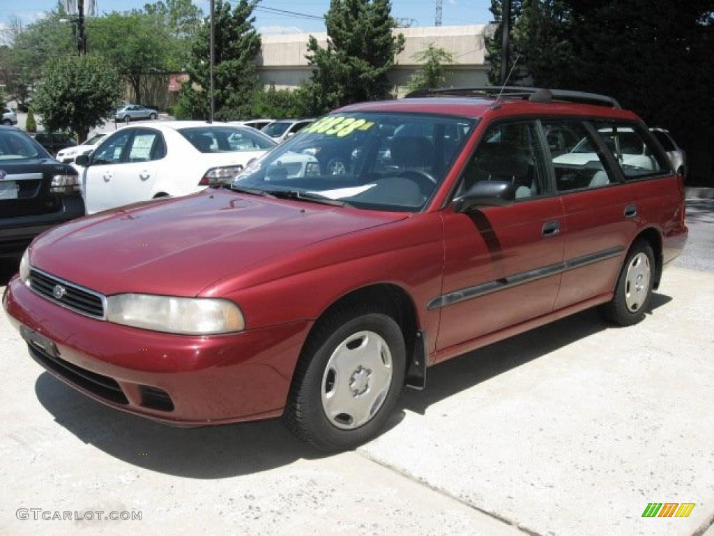 1997 Legacy Brighton Wagon - Ruby Pearl / Grey photo #2