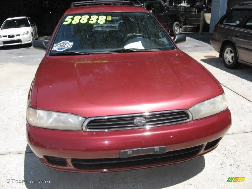 1997 Legacy Brighton Wagon - Ruby Pearl / Grey photo #3