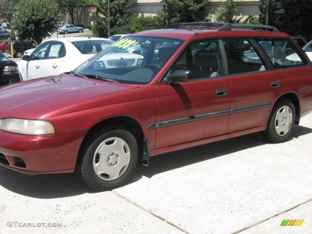 1997 Legacy Brighton Wagon - Ruby Pearl / Grey photo #10