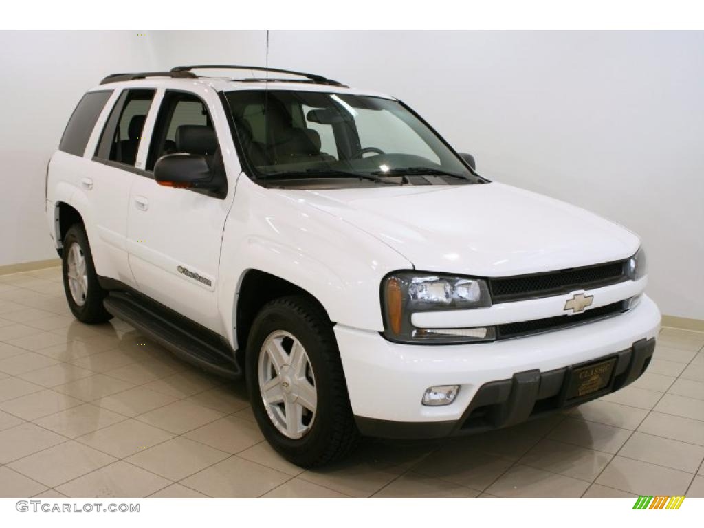 2002 TrailBlazer LS 4x4 - Summit White / Dark Pewter photo #1