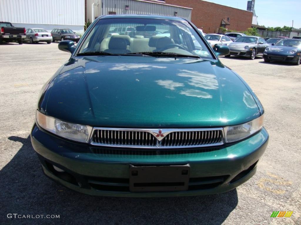 2001 Galant LS V6 - Sherwood Green Pearl / Tan photo #3