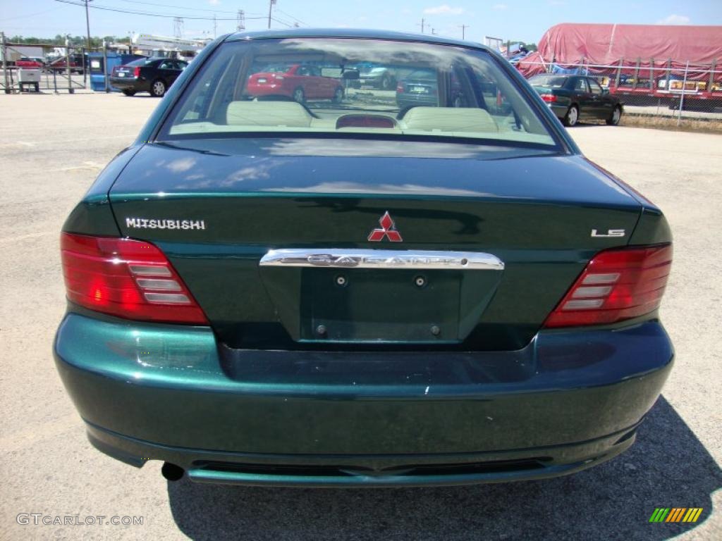 2001 Galant LS V6 - Sherwood Green Pearl / Tan photo #9