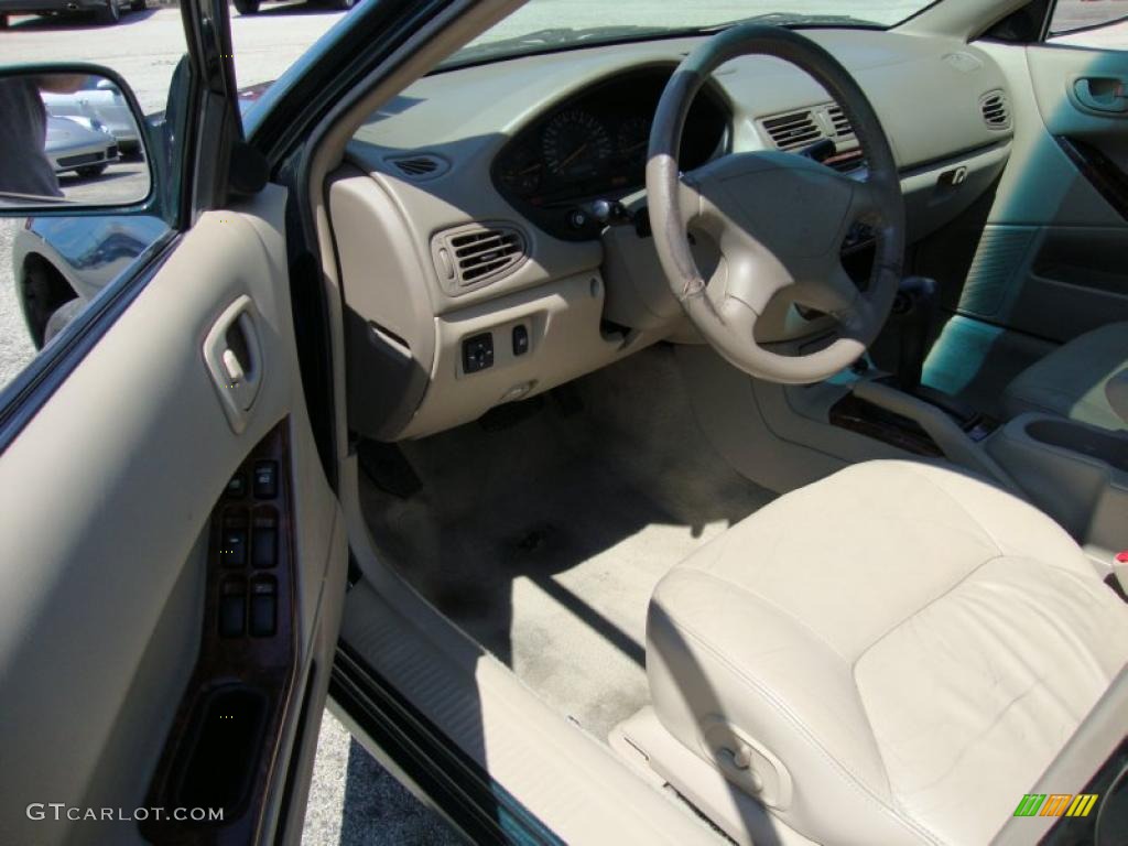 2001 Galant LS V6 - Sherwood Green Pearl / Tan photo #13