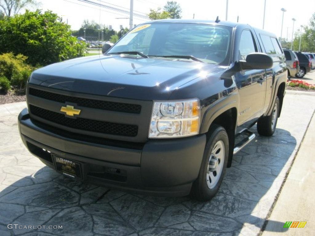 2008 Silverado 1500 Work Truck Regular Cab - Dark Blue Metallic / Dark Titanium photo #1