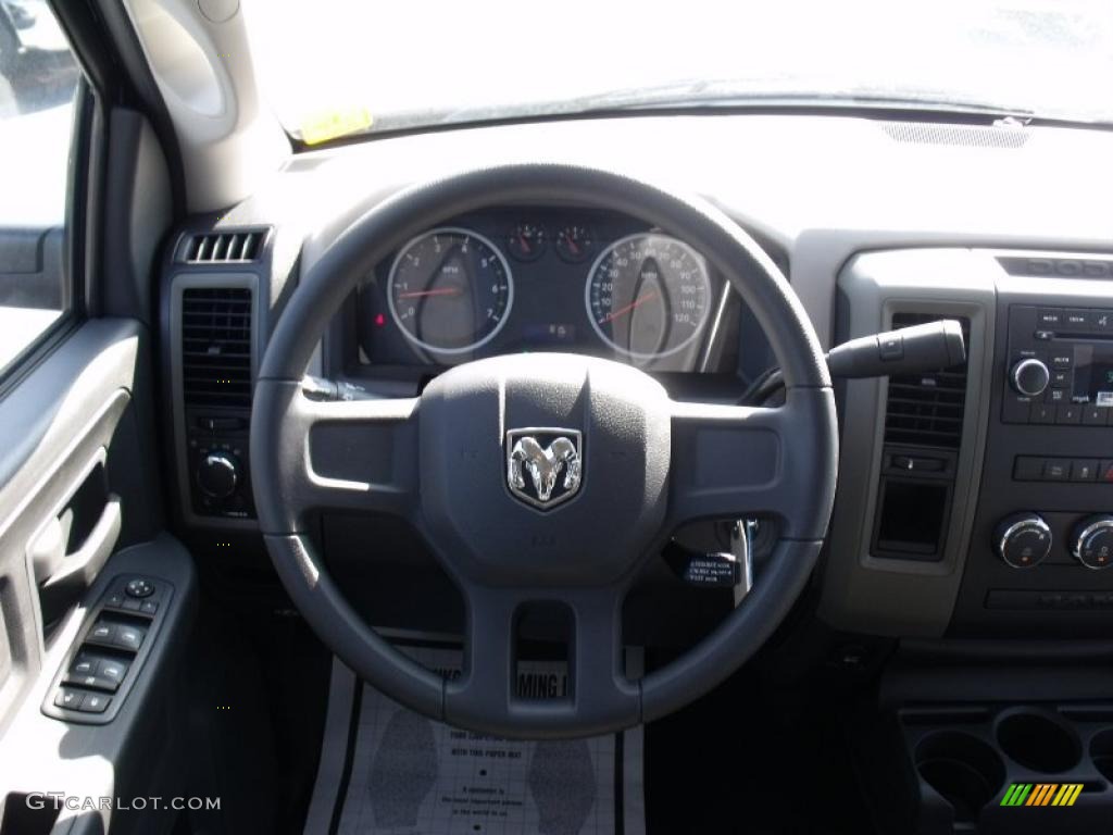 2010 Ram 1500 ST Quad Cab - Deep Water Blue Pearl / Dark Slate/Medium Graystone photo #11