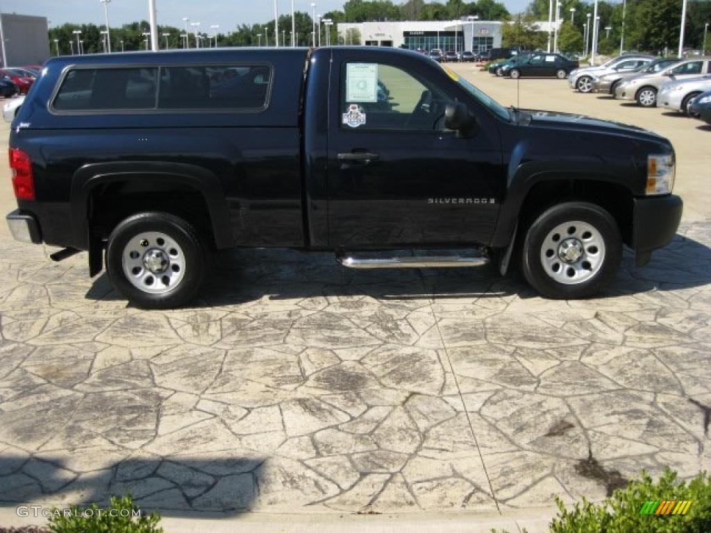 2008 Silverado 1500 Work Truck Regular Cab - Dark Blue Metallic / Dark Titanium photo #5